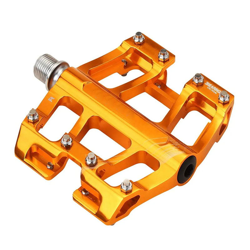 Yellow color CNC machined bicycle pedal